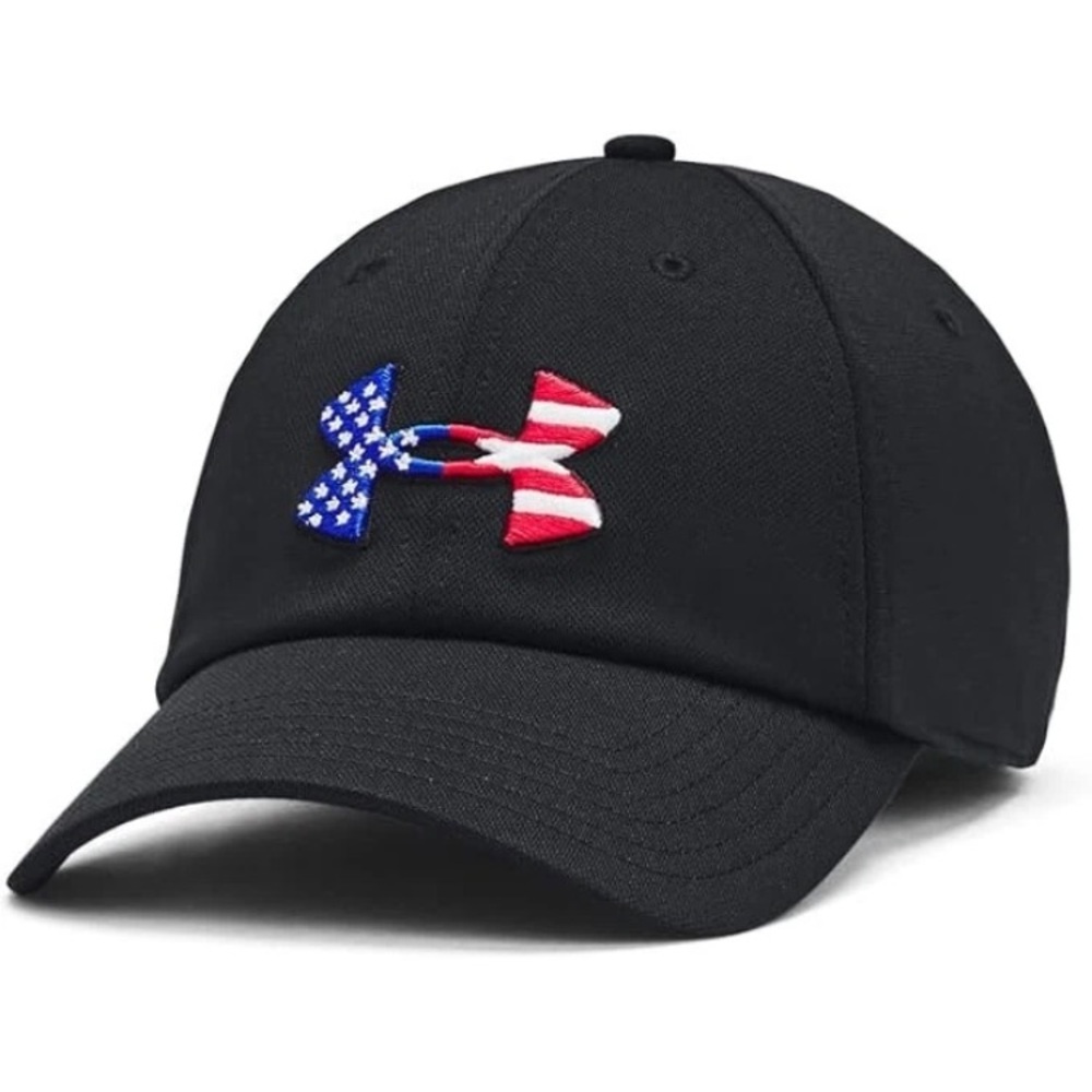 Under Armour Black Hat freedom Blitzing adjustable red white blue